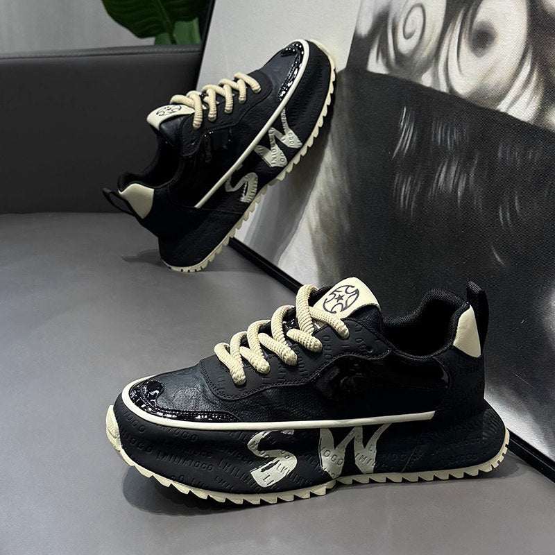 Men's Platform Casual Sneakers - Style 77C7 front product view
