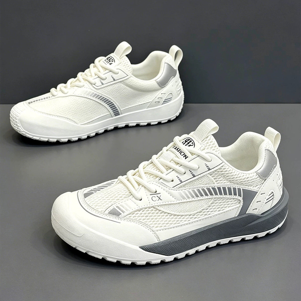 Men's Mesh German Army Style Casual Sneakers - Style 5208 front product view