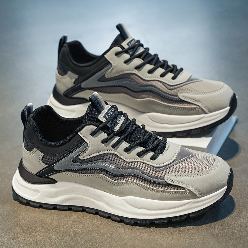 Men's Mesh Platform Running Sneakers - Style D7DB front product view